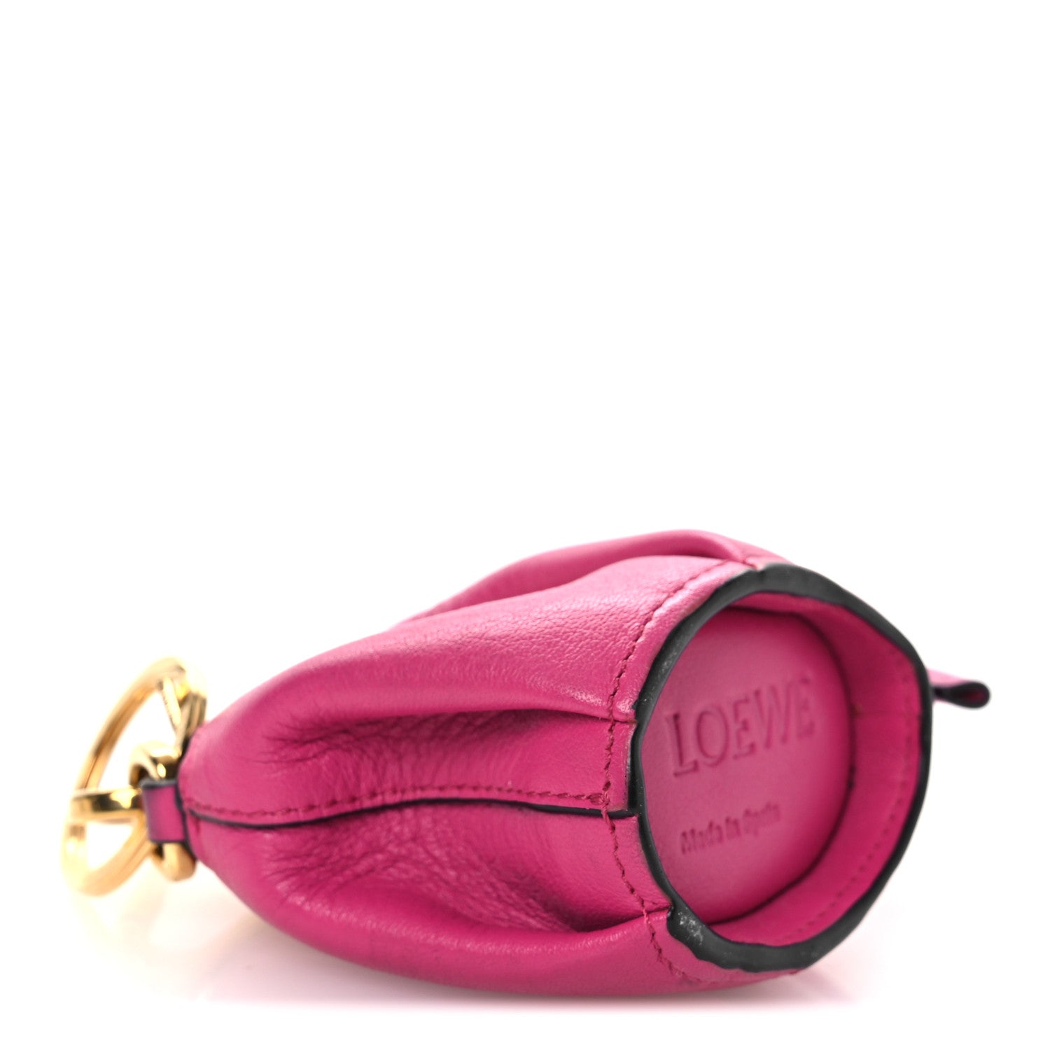 Loewe Calfskin Elephant Coin Purse Bag Charm Fuchsia 1751852