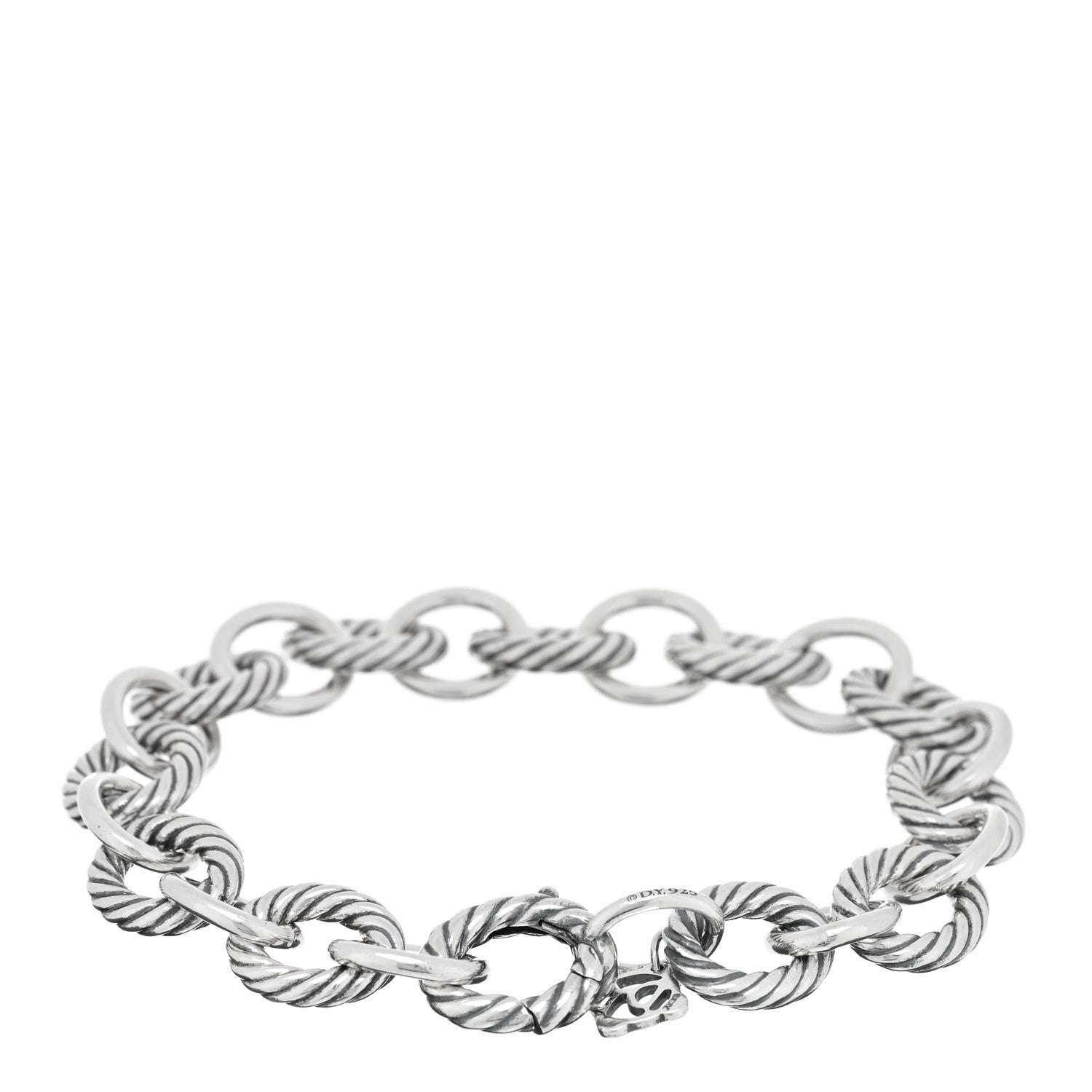 David Yurman Sterling Silver 10mm Medium Oval Link Bracelet 2 of 3