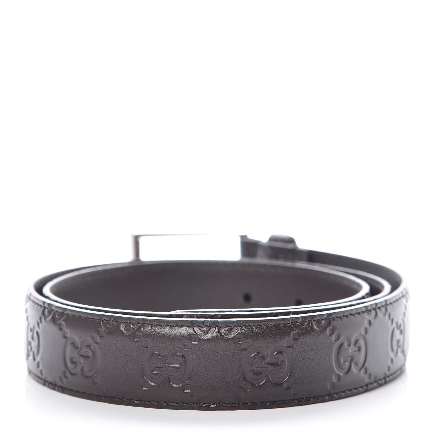 Gucci Guccissima Signature 40mm Belt 95 38 Chocolate 3 of 6