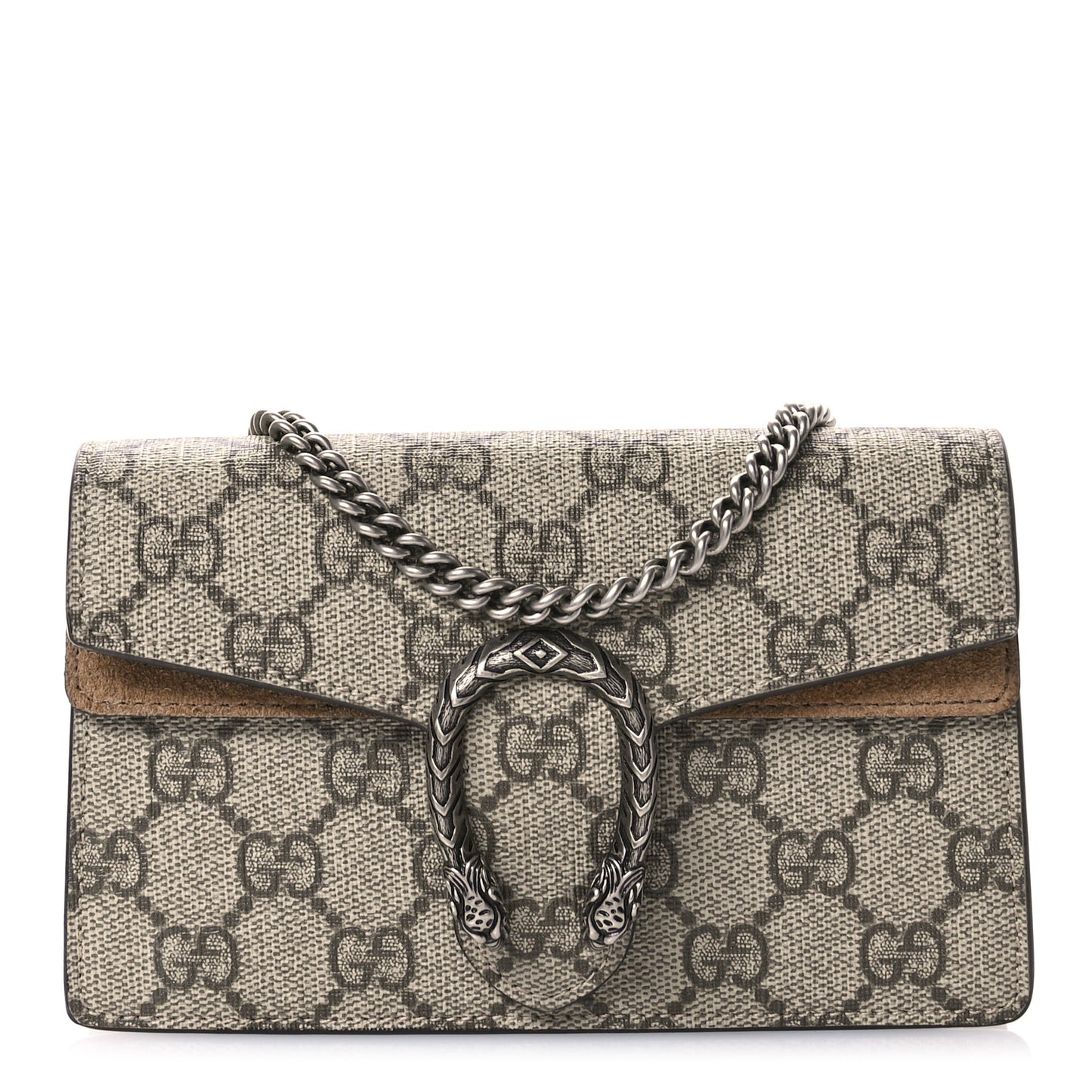 GG Supreme Monogram Super Mini Dionysus Shoulder Bag Taupe