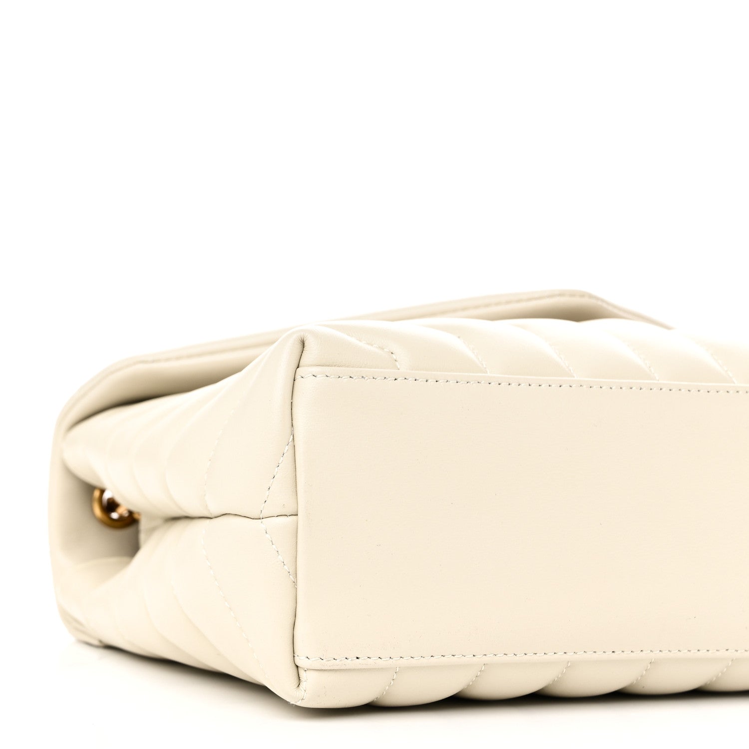 Saint Laurent Calfskin Y Quilted Monogram Small Loulou Chain Satchel Crema Soft 8 of 9