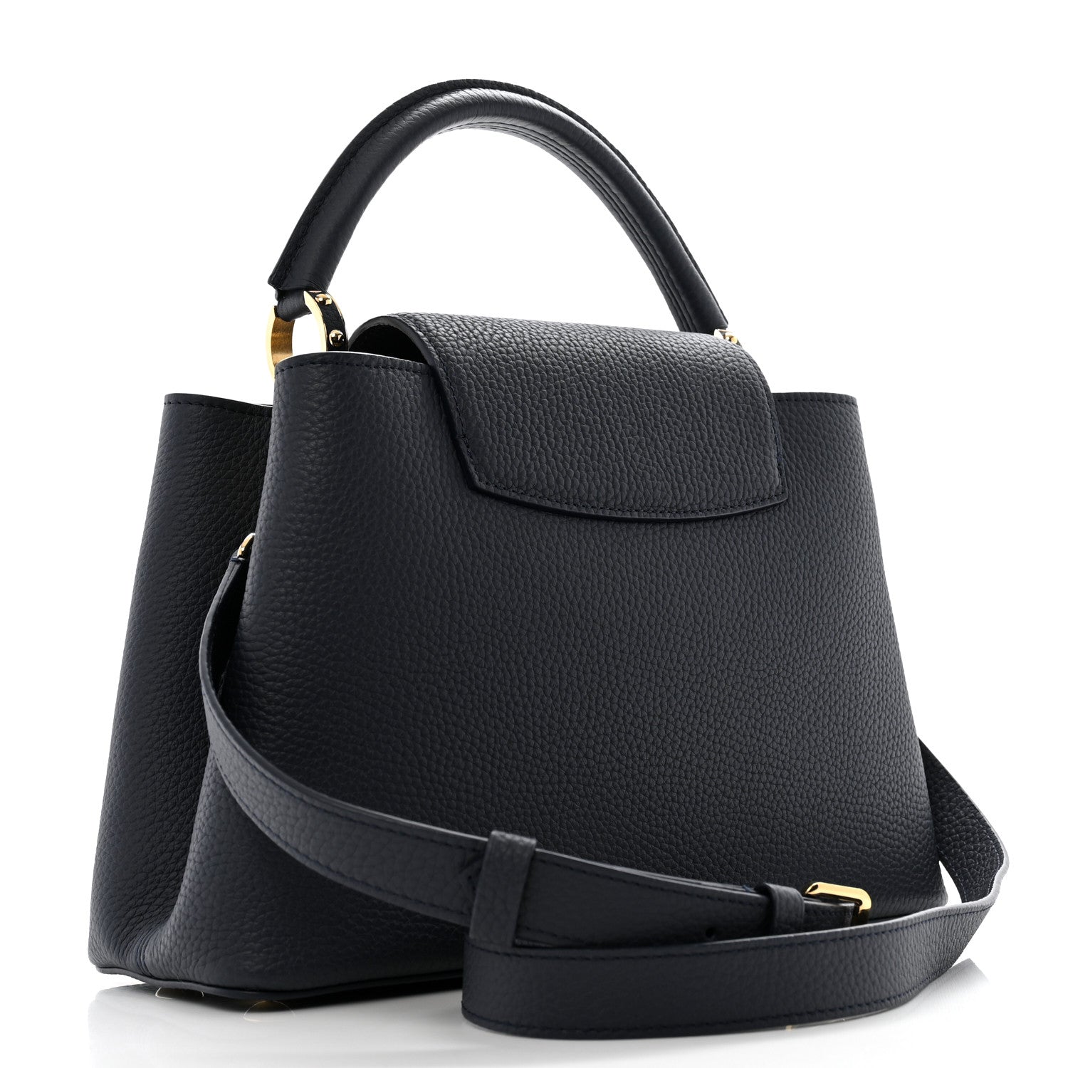 Louis Vuitton Taurillon Capucines PM Navy 3 of 10