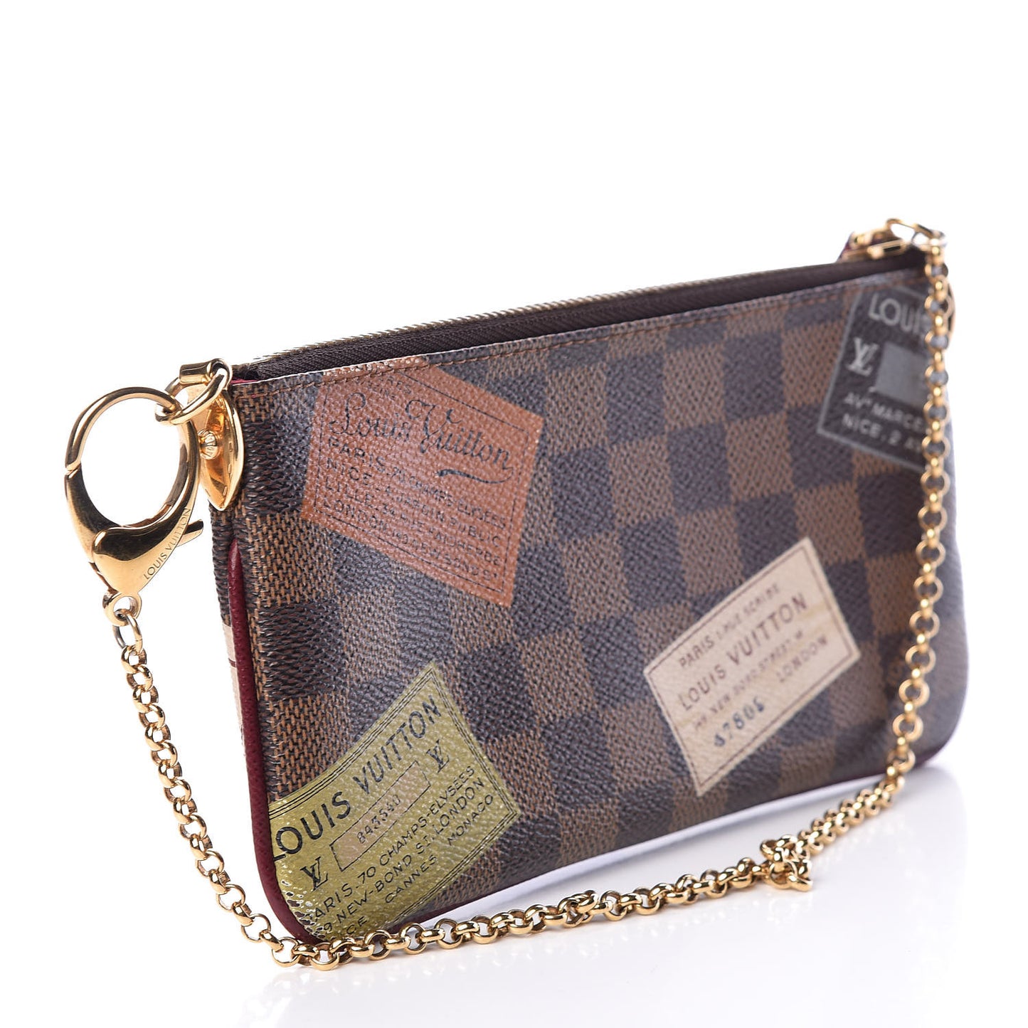Damier Ebene Trunks Labels Pochette Milla MM