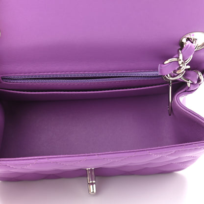 Chanel Lambskin Quilted Mini Square Flap Purple 5 of 9