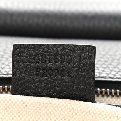 Gucci Calfskin Small GG Marmont Top Handle Bag Black 7 of 11