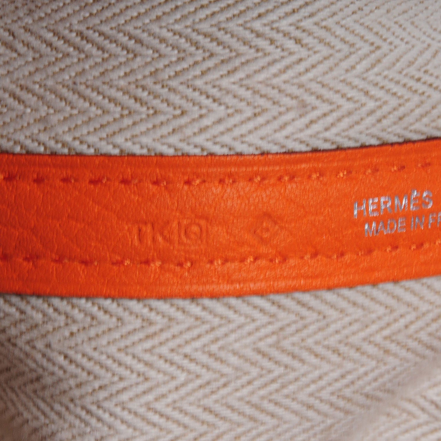 Hermes Veau Negonda Garden Party Tote MM 36 Orange 7 of 7