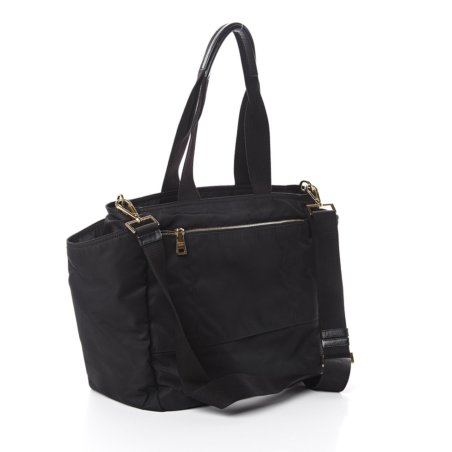 Tessuto Nylon Vela Diaper Bag Black