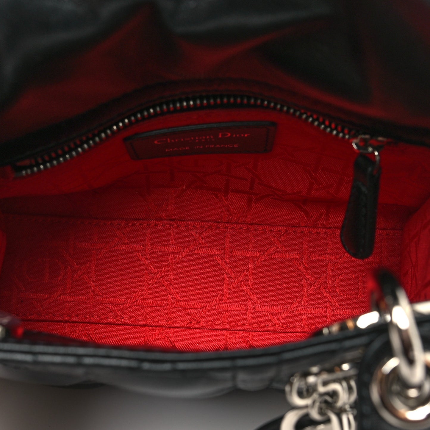 Lambskin Cannage Mini Lady Dior Black