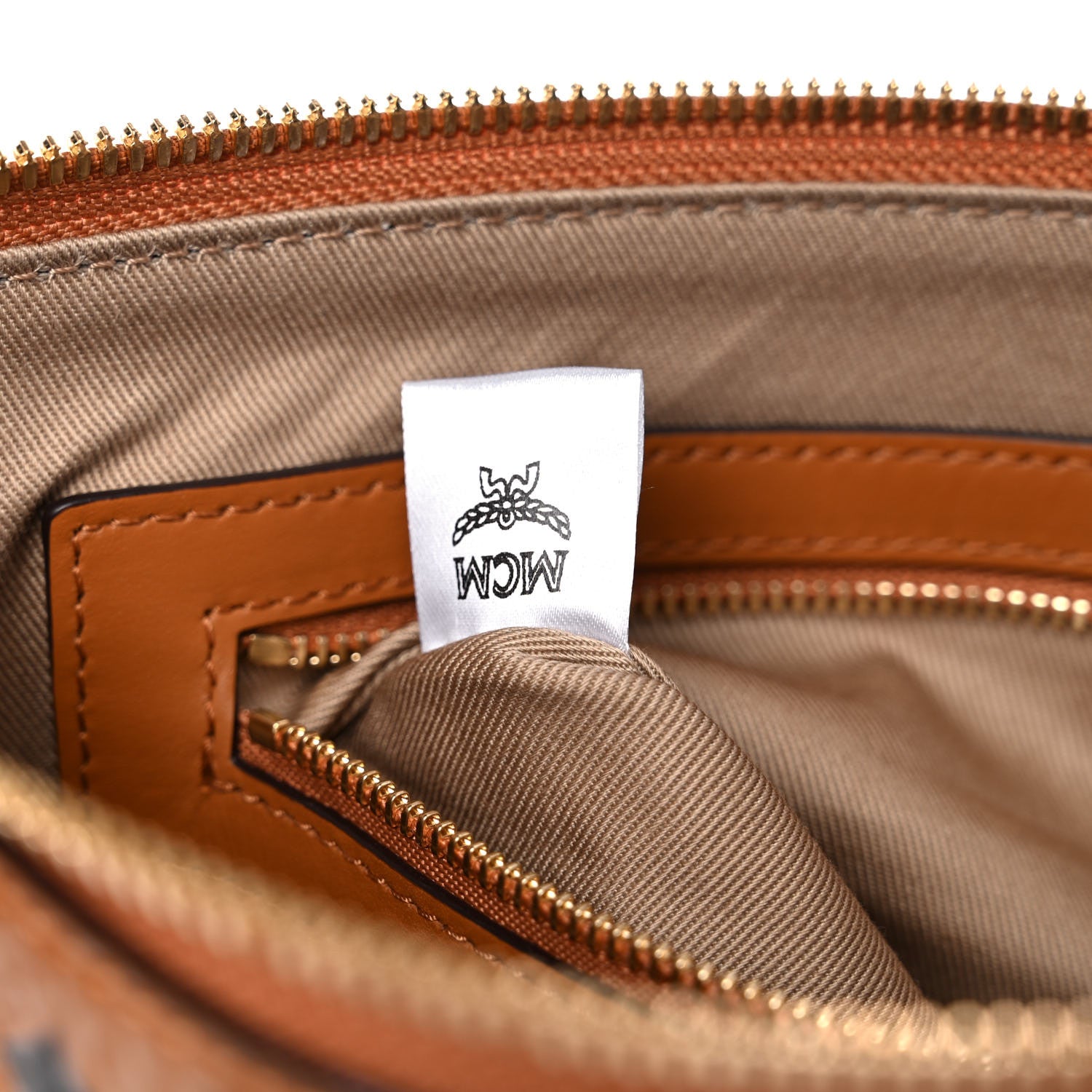 MCM Visetos Original Medium Pouch Cognac 7 of 12