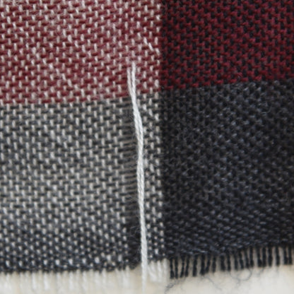 Burberry Wool Silk Gauze Lightweight Check Scarf Grey 5 of 5