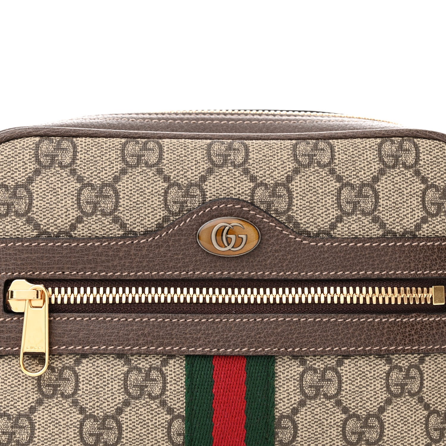 Gucci GG Supreme Monogram Web Small Ophidia Belt Bag 75 30 Dark Brown 8 of 10