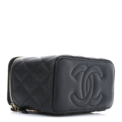 Chanel Caviar Quilted Small Vanity Case With Chain Black 5 of 12