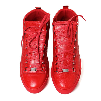 Balenciaga Agneau Arena Opaque Mens High Top Sneakers 44 Rouge Grenade 5 of 10