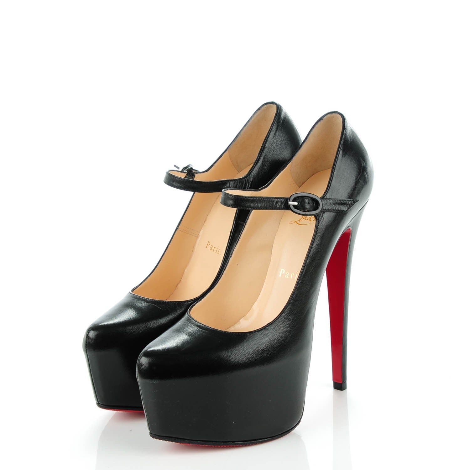 Christian Louboutin Kid Lady Daf 160 Pumps 38.5 Black 3 of 9