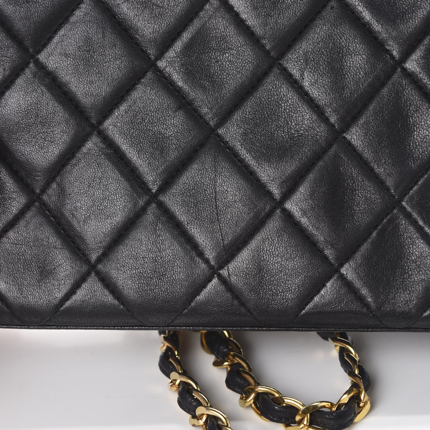 Lambskin Quilted CC Small Single Flap Black