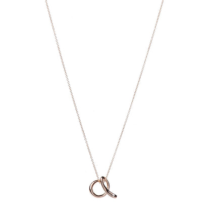 Tiffany 18K Rose Gold Elsa Peretti Letter "A" Pendant Necklace 1 of 9