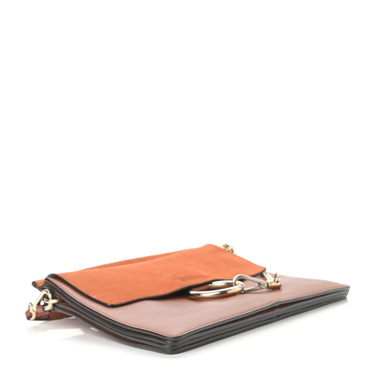 Suede Calfskin Medium Faye Shoulder Bag Tobacco