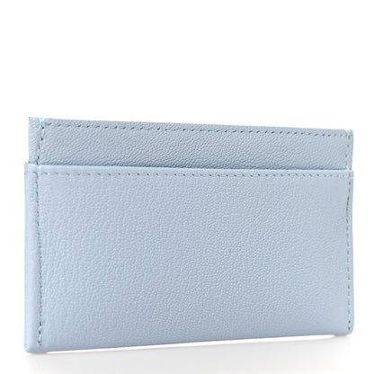 Chanel Grained Goatskin CC Snail Card Holder Light Blue Beige 3 of 8