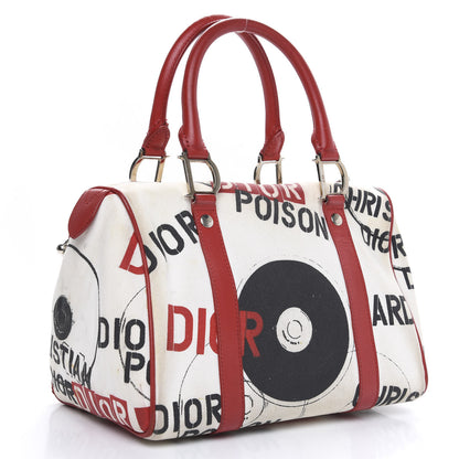 Christian Dior Canvas Hardcore Pierced Boston Black Red White 3 of 17