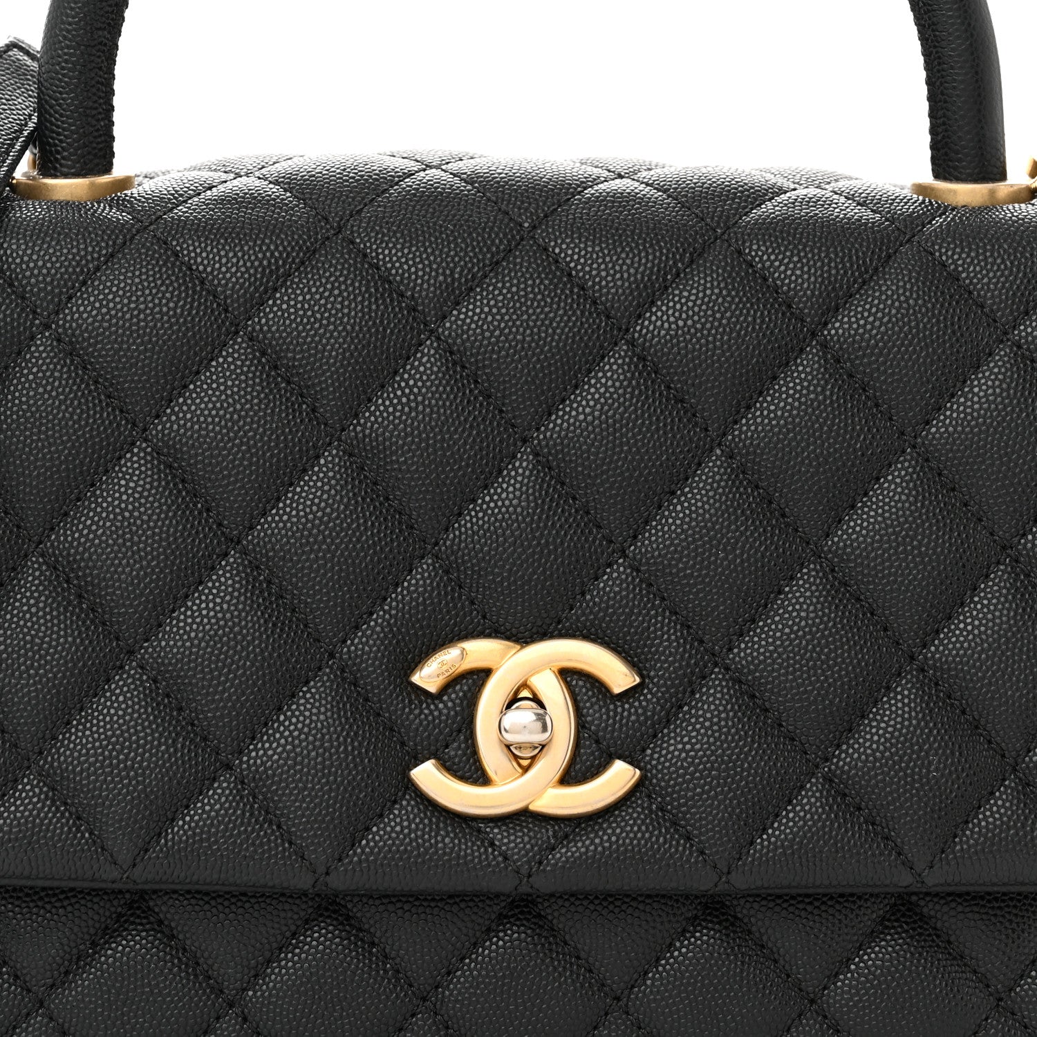 Chanel Caviar Quilted Small Coco Handle Flap Black 8 of 11