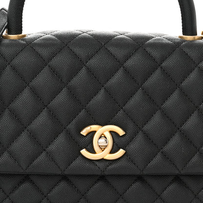 Chanel Caviar Quilted Small Coco Handle Flap Black 8 of 11