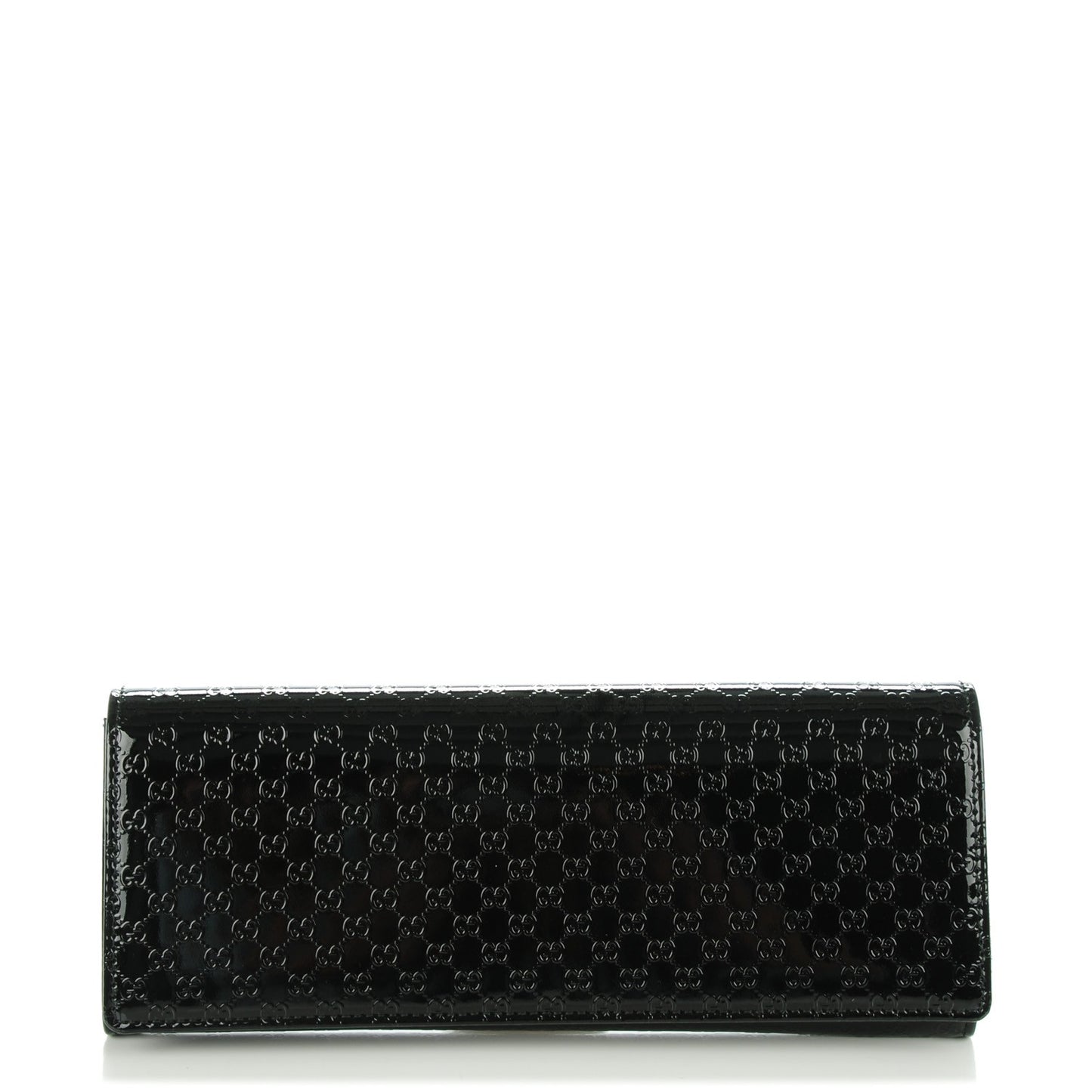 Patent Microguccissima Small Broadway Clutch Black