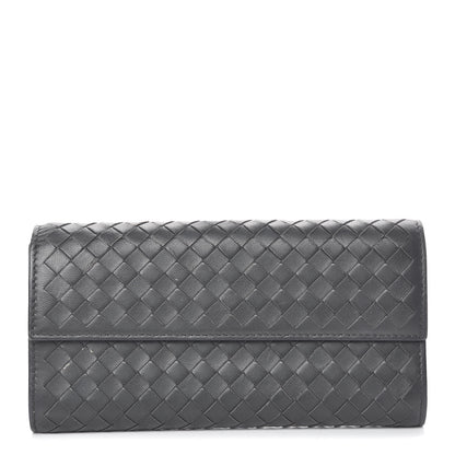Bottega Veneta Nappa Intrecciato Continental Wallet Light Grey 1 of 13
