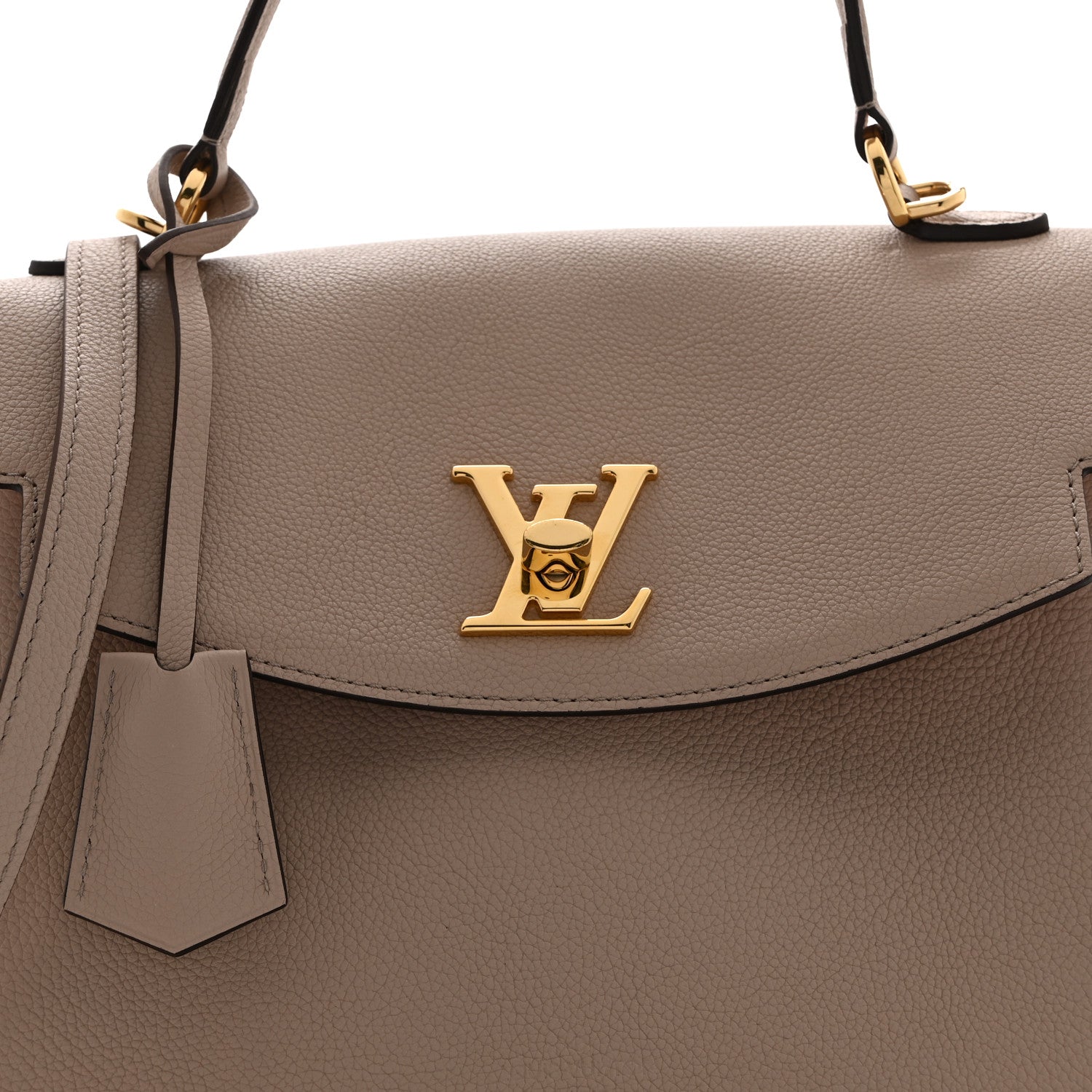 Louis Vuitton Soft Calfskin Lockme Ever MM Greige 7 of 9