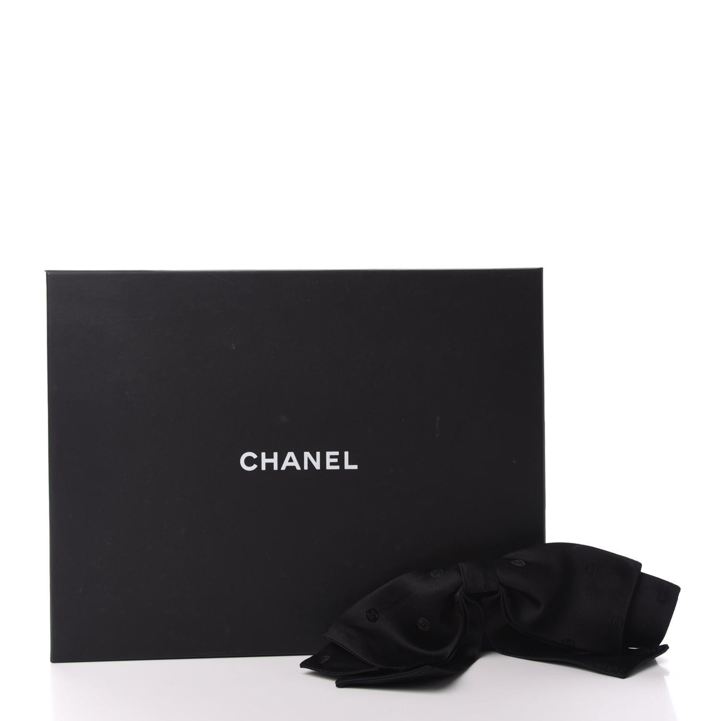 Satin CC Hair Clip Bow Black