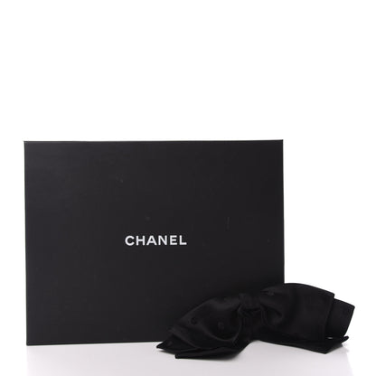 Chanel Satin CC Hair Clip Bow Black 6 of 6