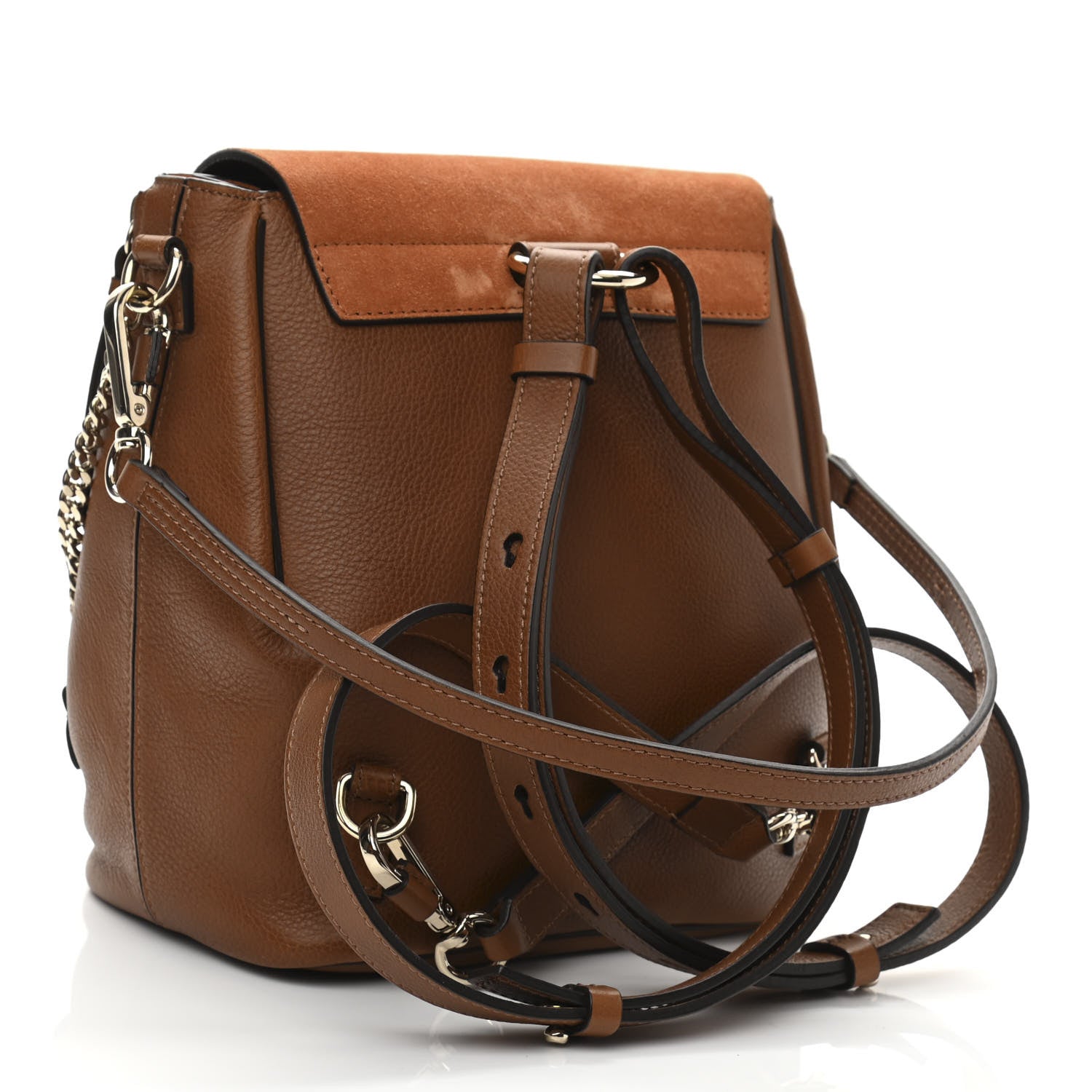 Chloe Suede Calfskin Medium Faye Backpack Tan 3 of 10