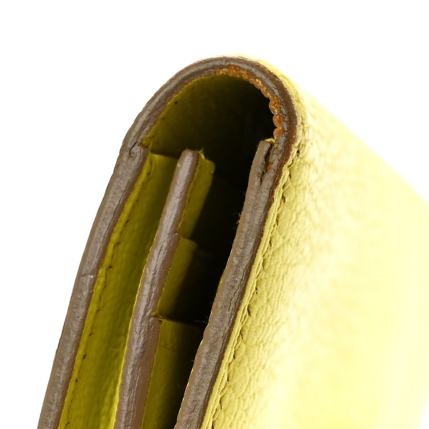 Hermes Chevre Mysore Bearn Gusset Wallet Lime 11 of 12
