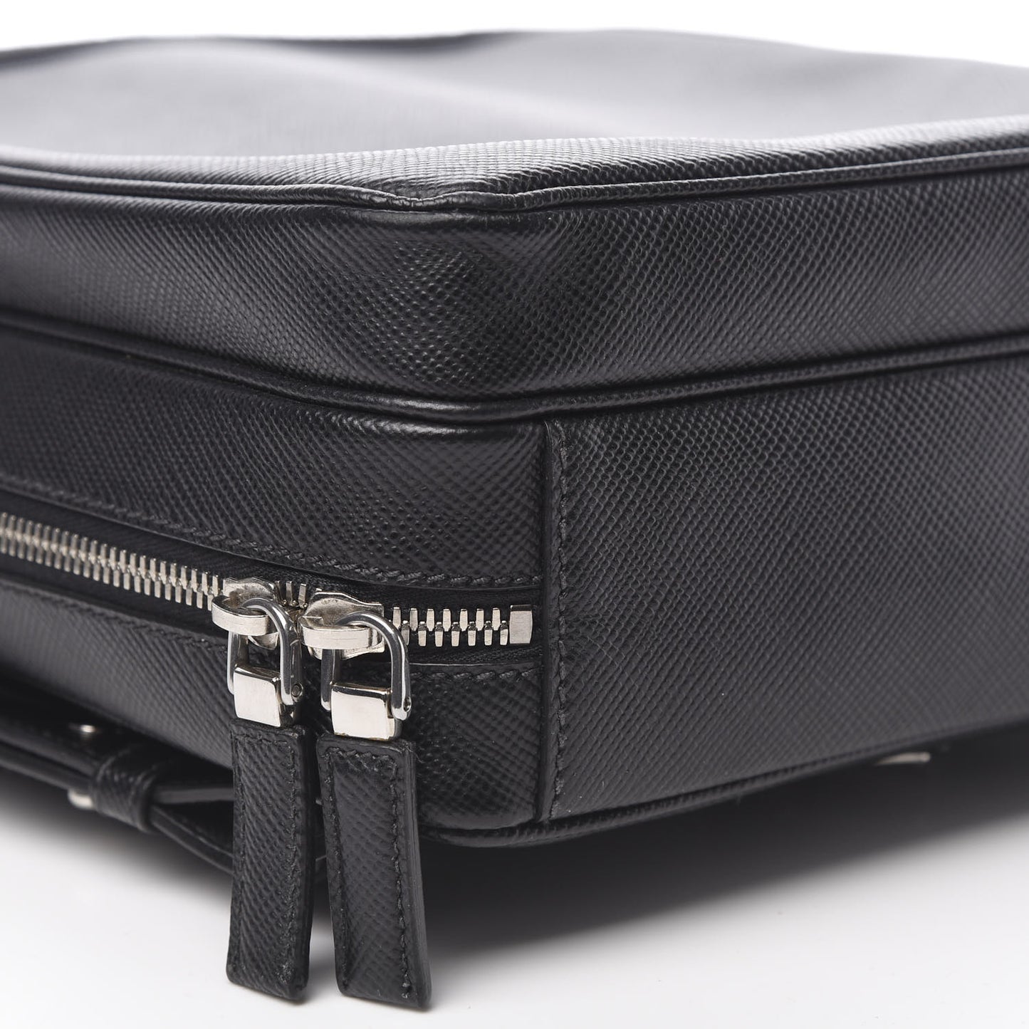 Saffiano Cuir Briefcase Backpack Black