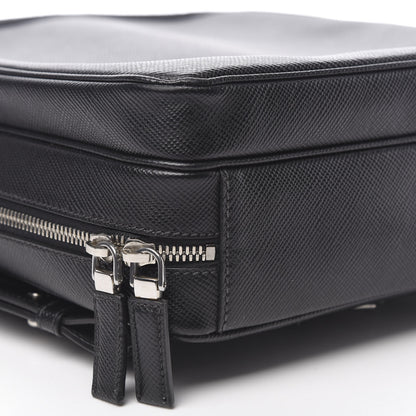 Prada Saffiano Cuir Briefcase Backpack Black 9 of 13