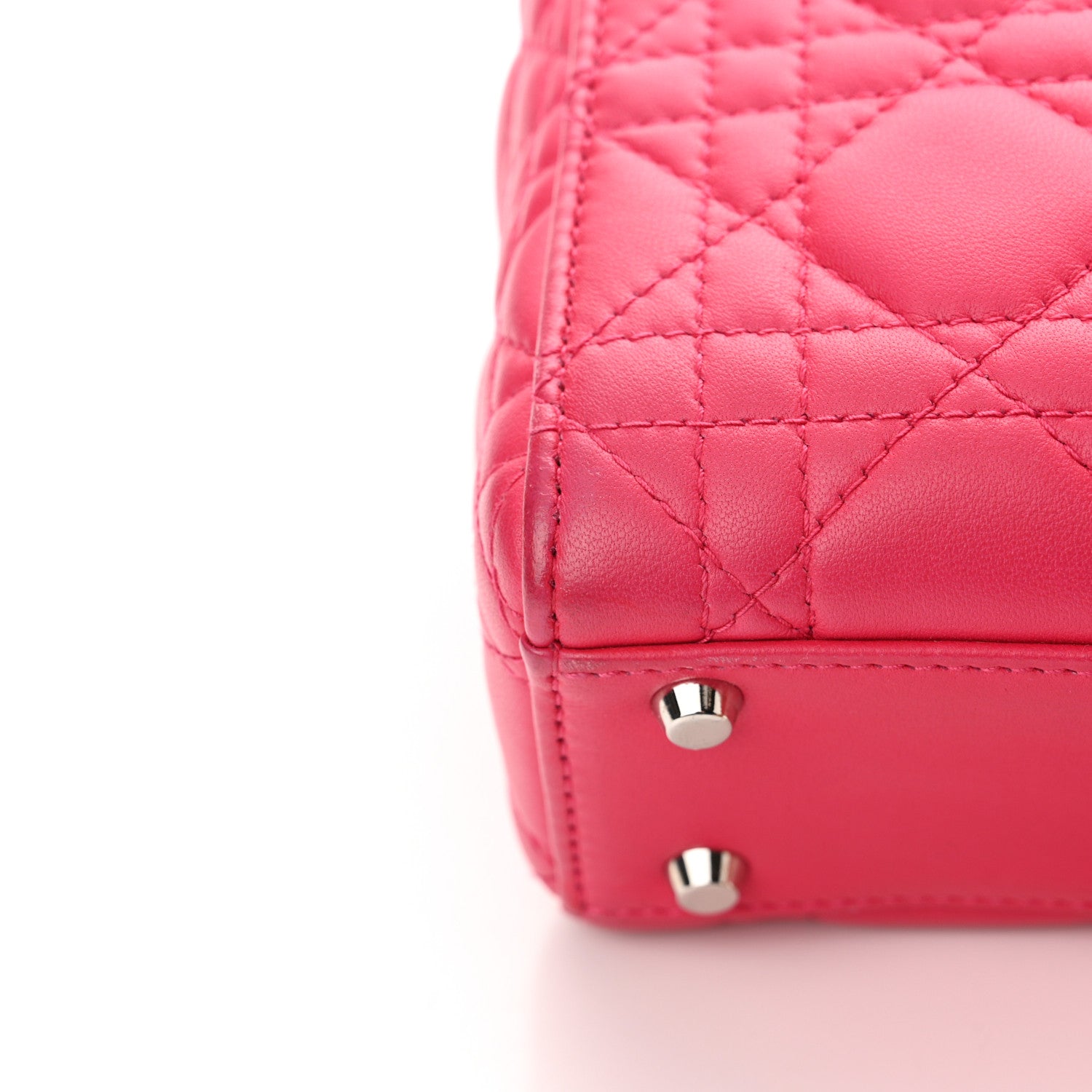 Christian Dior Lambskin Cannage Mini Lady Dior Fuchsia 13 of 13