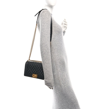 Chanel Caviar Quilted Medium Boy Flap Black 2 of 10