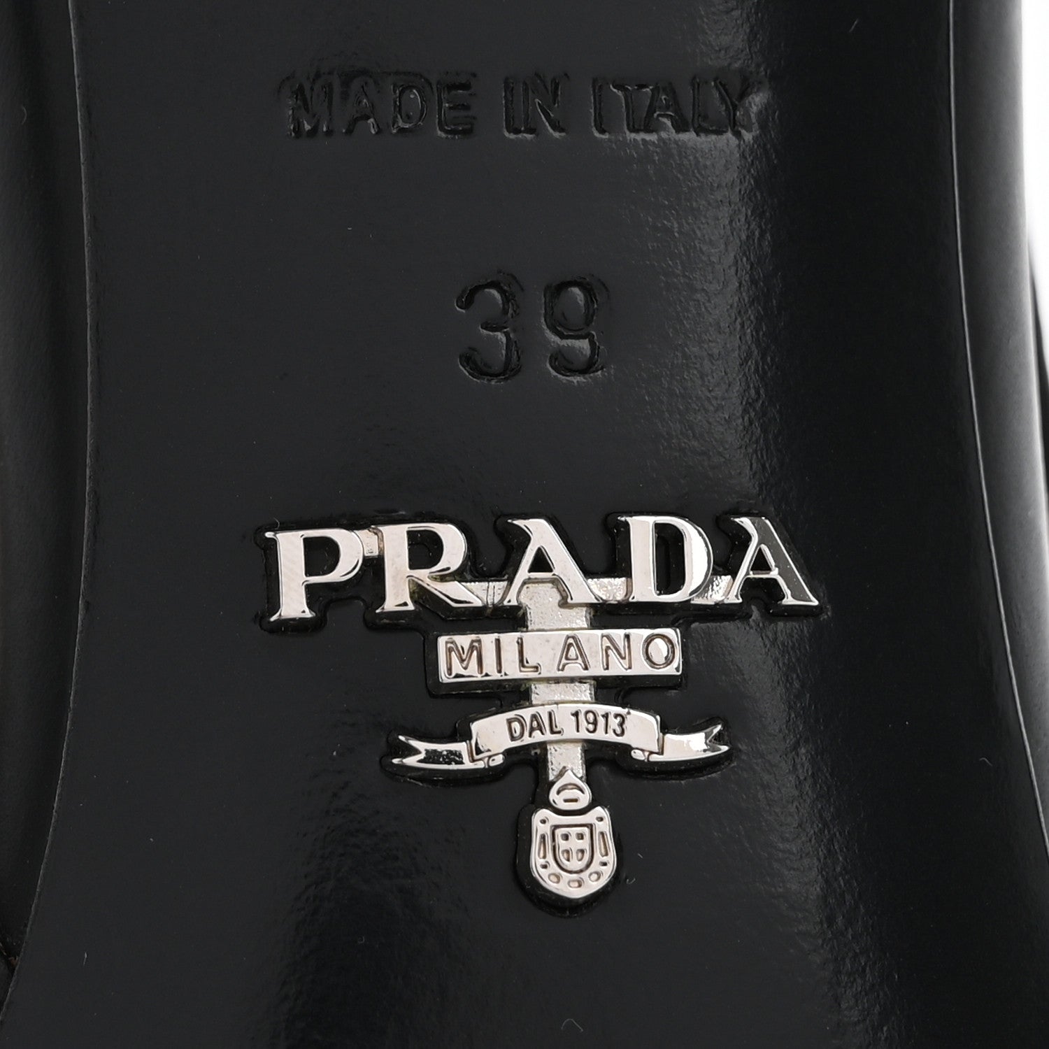 Prada Vitello Lux Studded Pointed Toe Pumps 39 Black 8 of 14