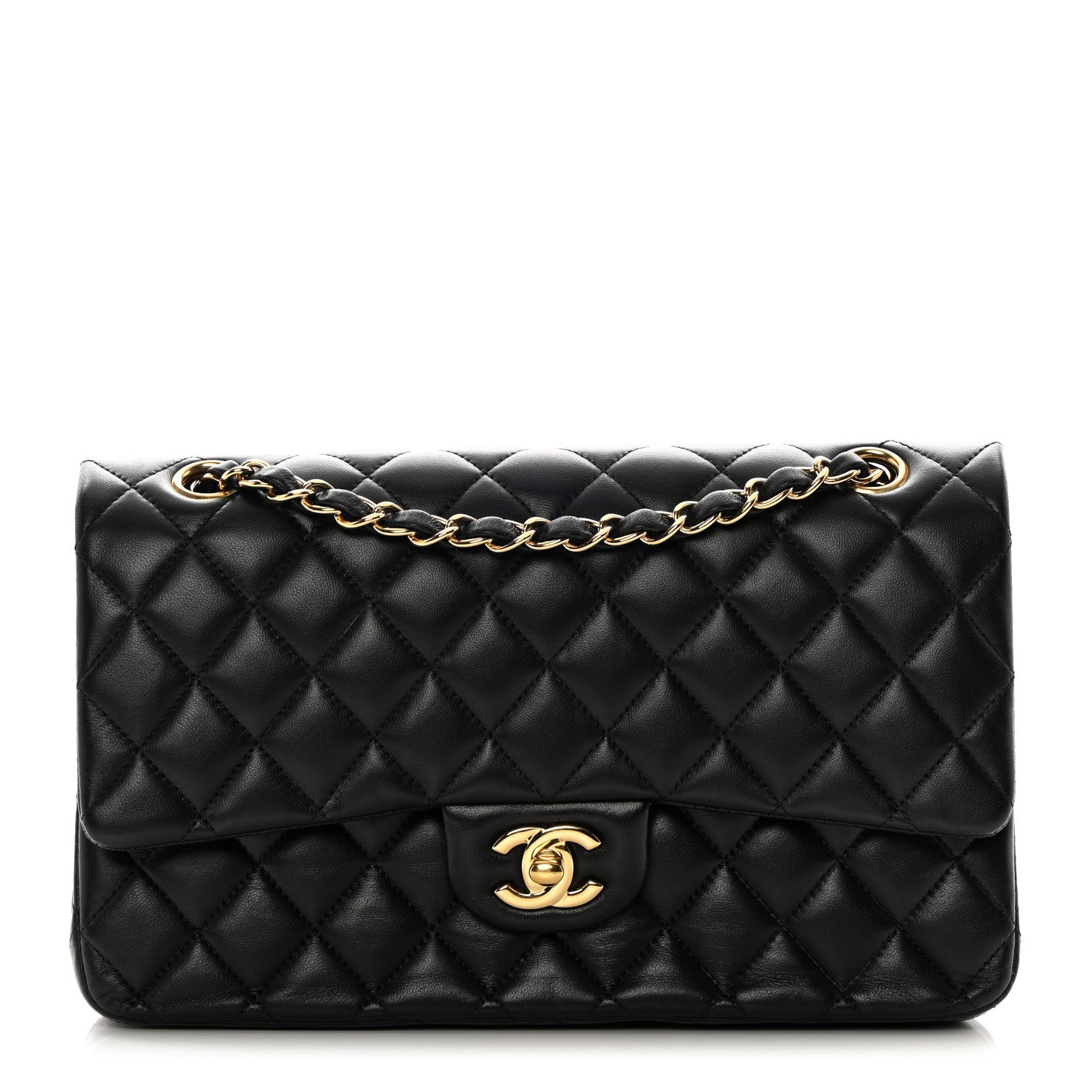 Chanel Lambskin Quilted Medium Double Flap Black 1 of 16