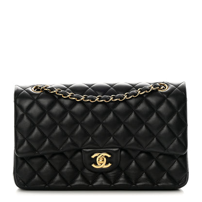 Chanel Lambskin Quilted Medium Double Flap Black 1 of 16