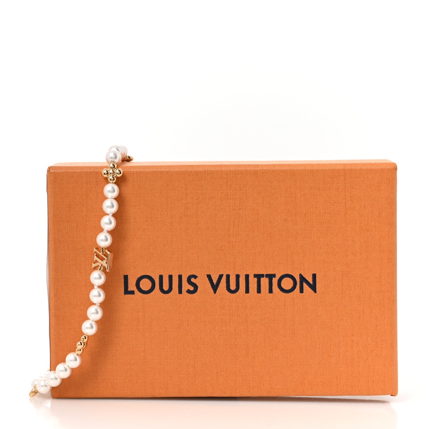 Louis Vuitton Metal Resin My LV Pearl Necklace White Gold 5 of 5