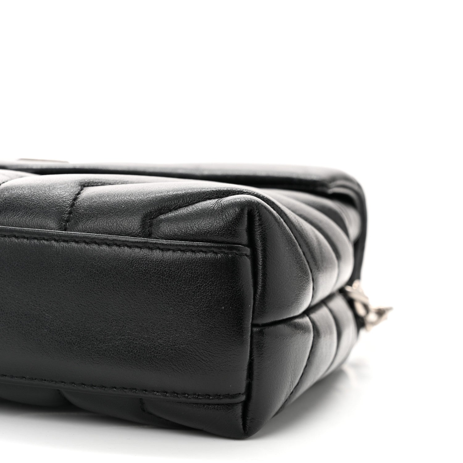 Saint Laurent Calfskin Y Quilted Monogram Toy Loulou Crossbody Bag Black 10 of 13