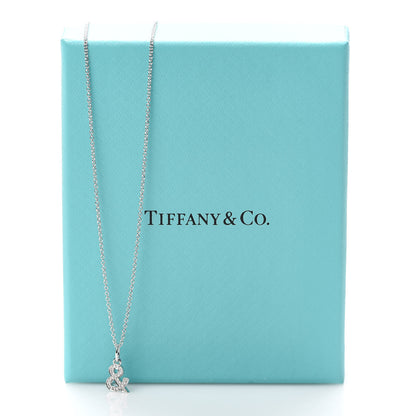 Tiffany 18K White Gold Diamond Small Ampersand Pendant Necklace 6 of 6