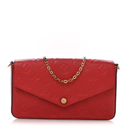 Louis Vuitton Empreinte Pochette Felicie Chain Wallet Scarlet 1 of 11