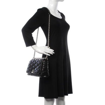 Louis Vuitton Lambskin Malletage GO-14 MM Black 2 of 9