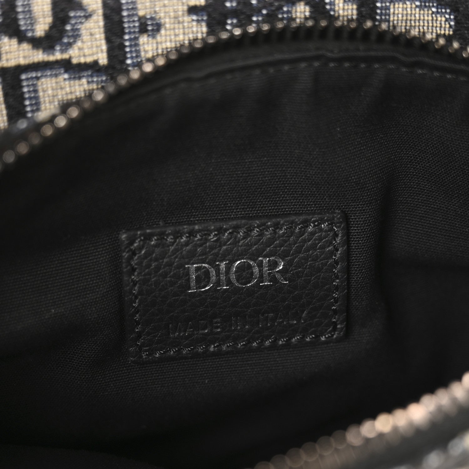 Christian Dior Oblique Mens Mini Saddle Bag Blue 6 of 10