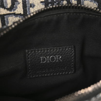 Christian Dior Oblique Mens Mini Saddle Bag Blue 6 of 10