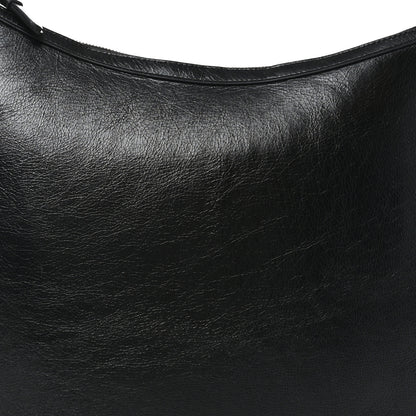 Jimmy Choo Lambskin Large JC Soft Hobo Bag Black 7 of 9