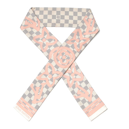 Louis Vuitton Silk Damier Azur Tahitienne Bandeau Rose Ballerine 1 of 5