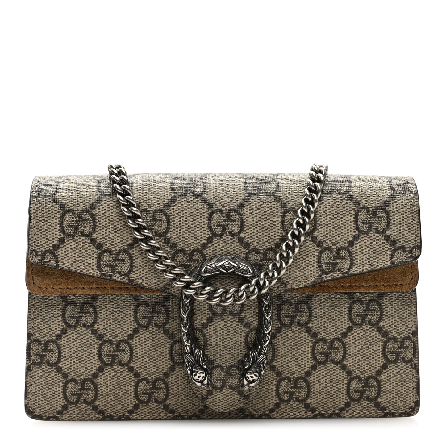 GG Supreme Monogram Super Mini Dionysus Shoulder Bag Taupe
