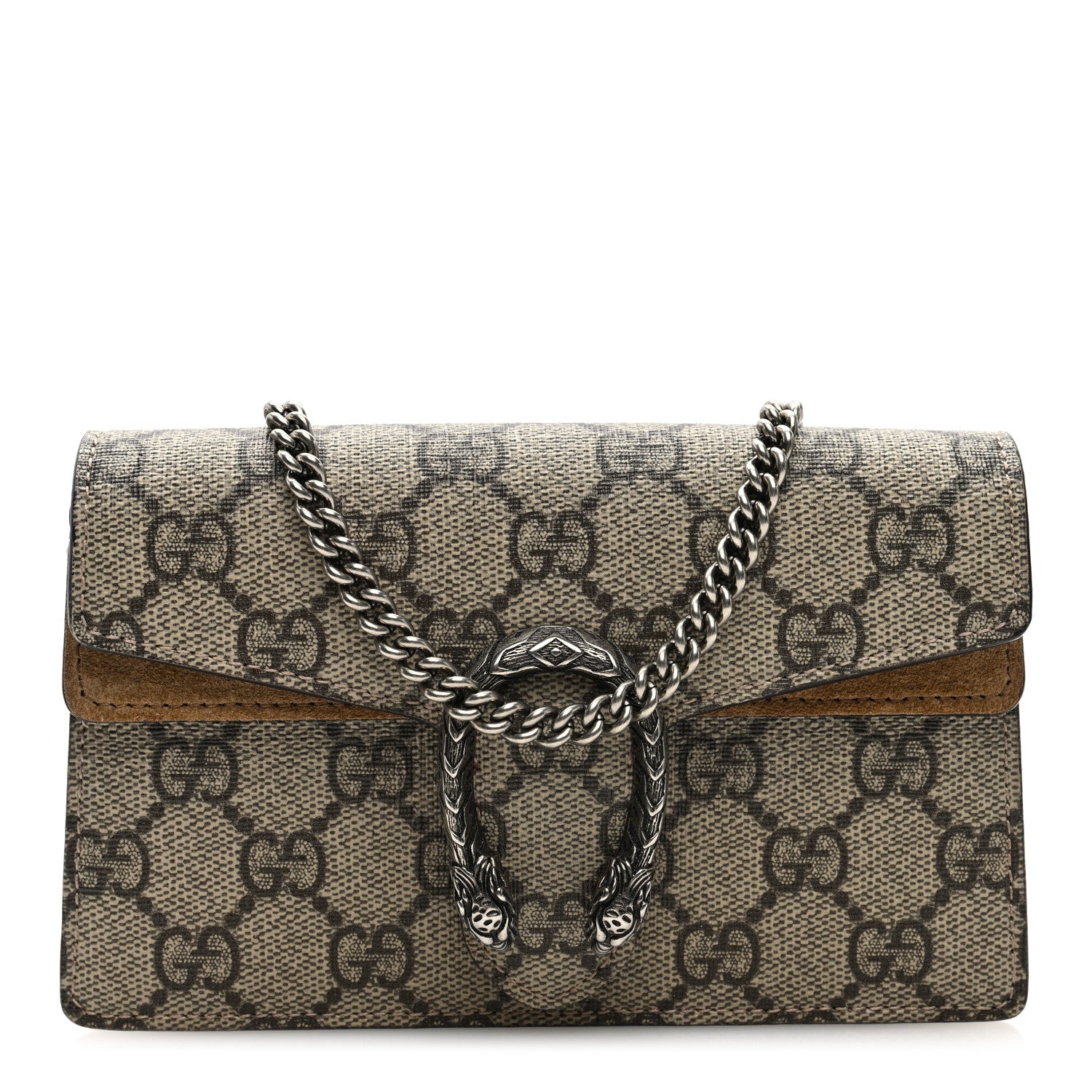 Gucci GG Supreme Monogram Super Mini Dionysus Shoulder Bag Taupe 1 of 10
